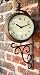 Antique Rust Clock And Thermometer