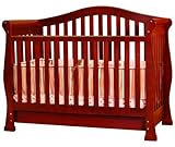 Athena Spring Convertible Crib - Cherry (Cherry) (59"W x 47"H x 30"D)