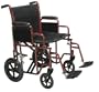 `Transport Wheelchair Bariatric 20" Wide Blue