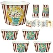 Large Gourmet Popcorn Bowl Gift Set with 7 Pieces