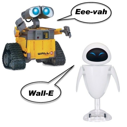 Disney Pixar Wall-E and Eve Movie Action Figures