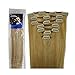 20''7pcs Fashional Clips in Remy Human Hair Extensions 24 Colors for Women Beauty Hot Sale