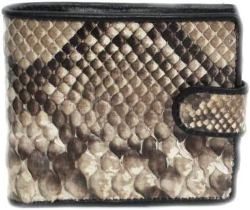 GENUINE PYTHON WALLET WITH CLOSED SNAP US STANDARD 3.5 x 4.5 INCHES