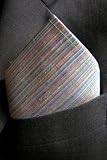 Rainbow Stripes Silk Handkerchief, 100% Silk Dupioni - by Royal Silk