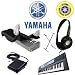 Yamaha EZ-200 61-KEY Lighted Electronic Keyboard with Yamaha Foot Pedal for PSRE213 PSRE313 PSRE413 EZ200 with Stereo Dynamic Headphones and Single-X X-Style Keyboard Stand with 61-76-key Electronic Keyboard Dust Cover Plus Yamaha 2-YEAR Extended Warranty