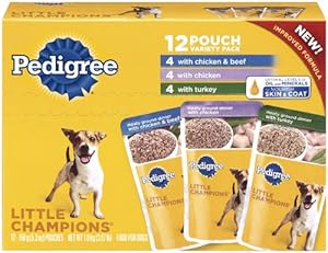 Pedigree Little Champions Traditional Ground Dinner Chicken Combo Pack, 3.97-Pound (Pack of 4)