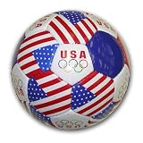 Team USA 5 Rings Mini Soccer Ball (Red/White/Blue, One Size)
