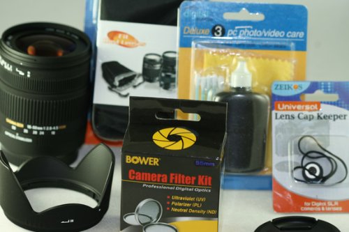 Sigma 18-50mm F2.8-4.5 DC OS HSM Lens Kit FOR Canon With Case , Hood , Set of 3 Filters , Extended Warranty , Cap Keeper , Cleaning kit For All Canon EOS Digital SLR Cameras.