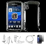 Clear 2 Piece Crystal Hard Snap-On Protector Case for Sony Ericsson XPERIA  ....