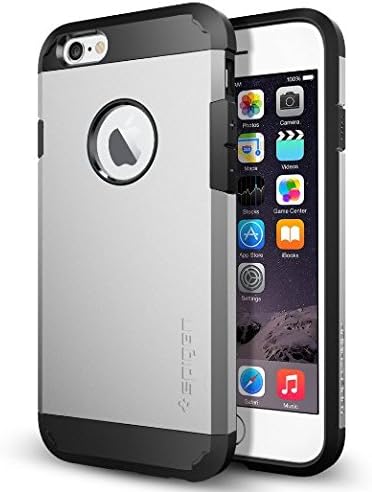 iPhone 6 iPhone 6s Military Extreme Shockproof Protection Tough Armor Heavy Duty Dual Layer Slim Fit Durable Extra Grip Case Shock Impact Resistant Bumpers Absorbing Case (Silver Crown)