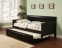 Traditional Style Black Finish Daybed with Trundle