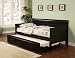 Traditional Style Black Finish Daybed with Trundle