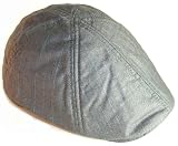 Grey Wool Pinstripe Gatsby, Duckbill, Ivy Flat Driver Hat