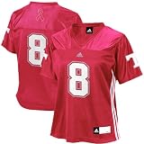 NCAA adidas Tennessee Volunteers #8 Women's Pink Ribbon Fashion Football Jersey - Pink (Small)