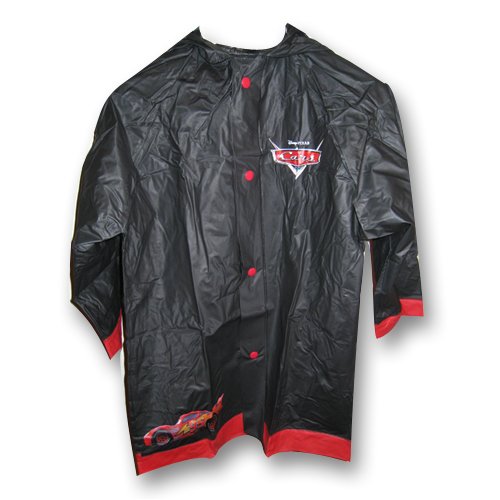 Disney Cars Boy's Black Rain Slicker Size Small 2/3, Medium 4/5 and Large 6/7