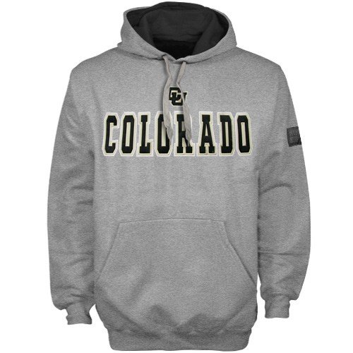 Buy Colorado Buffaloes Ash Automatic Hoody Sweatshirt by Football Fanatics
