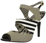 Jessica Simpson Women's Philomena Sandal,Black White,6.5 M US