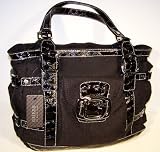 Guess - GUESS HANDBAGS; GUESS ATOMIC LOGO SIGNS LARGE TOTE SATCHEL (Black)