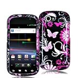 Pink Butterfly Flowers Design Crystal Hard Skin Case Cover for Samsung Goog ....