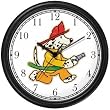 Dalmatian (Fireman) Dog Wall Clock by WatchBuddy Timepieces (Black Frame)