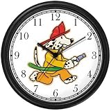 Dalmatian (Fireman) Dog Wall Clock by WatchBuddy Timepieces (Black Frame)