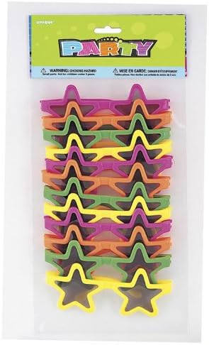 Novelty Rock Star Party Supplies Favors Glasses Halloween Accessories Disco 12pk