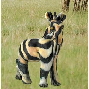 Imported African Handmade Zebra Safari Animal Candle, medium