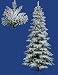 6.5' Pre-Lit Slim Snow Flocked Layered Utica Fir Christmas Tree - Multi Lights