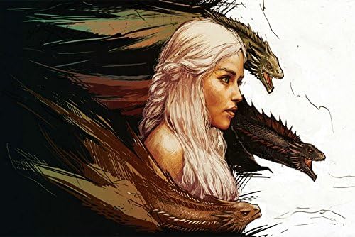 Game of Thrones Daenerys Stormborn Mother Of Dragons Silk fabric cloth Poster HD movie poster Decoration pictures