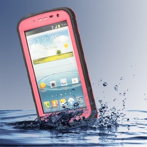 Redpepper Samsung Galaxy Note 2 N7100 / Note II LTE N7105 Waterproof Dirtproof Snowproof Shockproof Case Rugged Protection Cover (Pink)