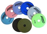 4 Wet Diamond Polishing Pad SET (8pcs) for Granite, Marble, Stone - Premium Grade (C Series)