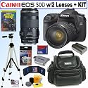 Canon EOS 50D 15.1MP Digital SLR Camera with 28-135mm f/3.5-5.6 "IS" USM Standard Zoom Lens and EF 70-300mm f/4-5.6 "IS" USM Telephoto Zoom Lens + 8GB Deluxe Accessory Kit