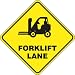 Accuform Signs PSR406 Slip-Gard Adhesive Vinyl Diamond Shape Floor Sign, Legend "FORKLIFT LANE" with Graphic, 17" Width x 17" Length, Black on Yellow