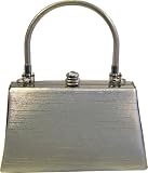 51L%2BGNyaCEL. SL160  Ladies Silver Vintage Box Evening Clutch Bag