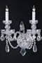 Two-Light Swarovski Spectra Crystal Wall Sconce III 16.5"hx13.5"w Polished Chrome