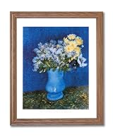 Vincent Van Gogh Blue Vase Flower Wall Home Decor Wall Picture Oak Framed Art Print