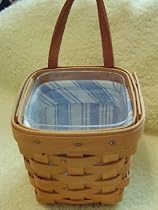Longaberger 2000 Chives Booking Basket Set