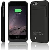 BSWHW Slim Rechargeable Power Bank External Battery Charger Powered Backup Pack for iphone 6 Built-in Protective Case 4.7inch Case (3500 4.7" Black)