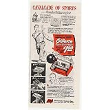 1950 Bowler Connie Schwoegler Gillette Razor Print Ad (3700) by AdsPast.com