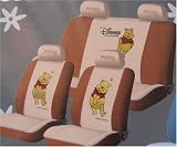 winnie the pooh universal car seat cover - 10pcs full set..beige - FREE gift of Non-slip Dash Grip Pad mat