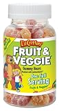 Lil Critters Fruit & Veggie Bears Dietary Supplement, Assorted Flavors, 60-Count Bottles (Pack of 4)