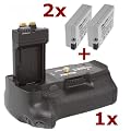 Batteriegriff & 2 Akkus f�r Canon EOS 550D und 600D - ersetzt BG-E8, LP-E8 in Originalqualit�t! Battery Pack