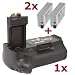 Phottix Batteriegriff +2 Akkus f. Canon EOS 550D 600D 650D - ersetzt BG-E8, LP-E8 in Originalqualitaet! Battery Pack
