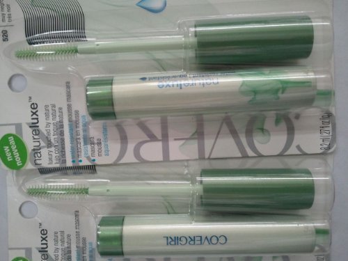 CoverGirl NatureLuxe Mousse Mascara (Water Resistant) VERY BLACK #520 (PACK OF 2)