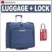 Delsey Helium Pilot Wardrobe (Blue) + Wordlock 4 Dial TSA Luggage Lock