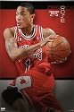 Chicago Bulls (Derrick Rose with Basketball) Sports Poster Print - 22" X 34"