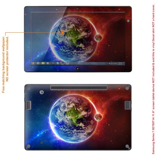 Matte Decal Skin Sticker (Matte finish) for Samsung Series 7 XE700T1A with 11.6