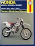 Haynes Honda XR250 and XR400 1986-2001 Repair Manual