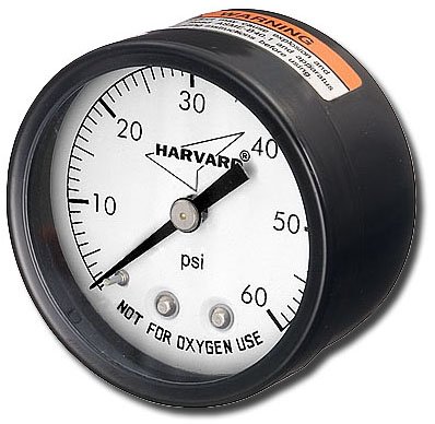 Pool Filter Pressure Gauge Back Mount