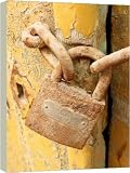 Review Media Storehouse  / Rusty padlock - 16 Inch Canvas Print (40 cm) by Science Photo Library